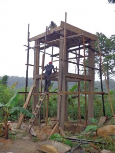 Construction du château d'eau 