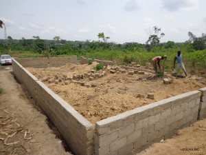 Construction de la nouvelle école de Kombé